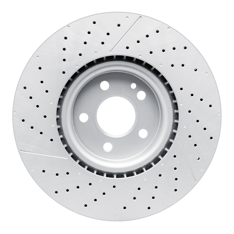 Mercedes-Benz CLA45 AMG Brake Rotor (1) - Front - R1 Concepts - GEOSPEC Coated Rotor - Drilled & Slotted - `14-`19